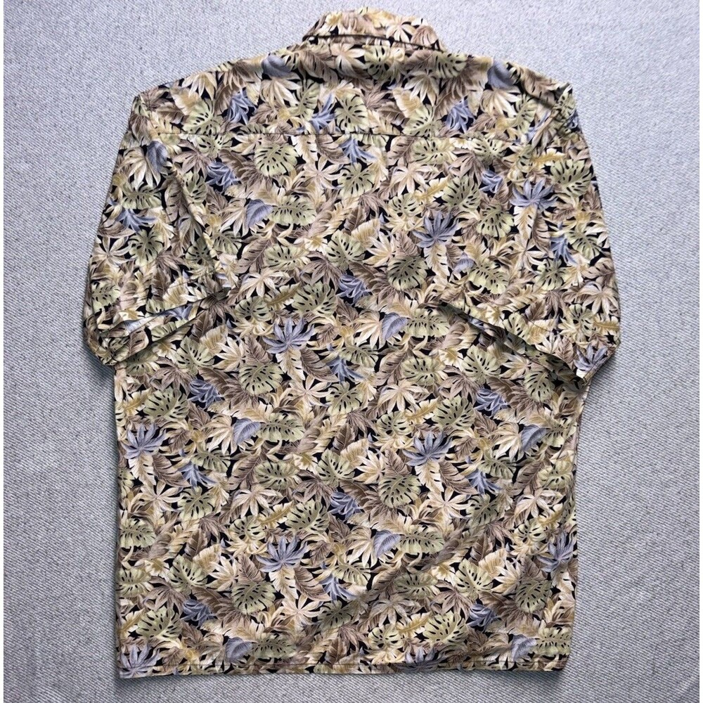 Vintage Pierre Cardin Tropical Monstera Leaf Hawaiian Shirt Men’s XL 100% Cotton - Picture 4 of 6